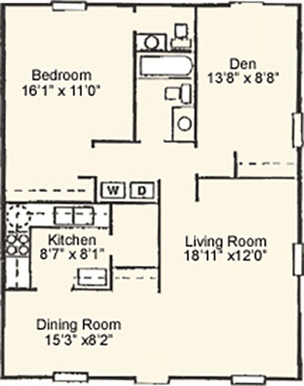 1 bedroom townhome apartment fort wayne
