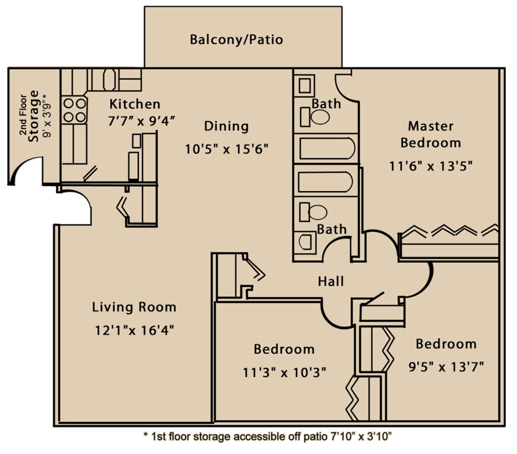 Three Bedroom Apartments Willow Creek Crossing 3766